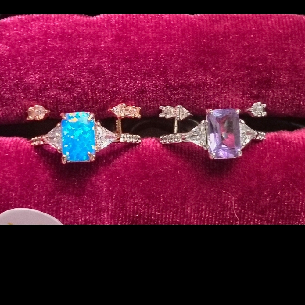Bomb party "It's just us" size 7 and 8 RBP5946 2 RING BUNDLE UNIQUE OPEN SETTING